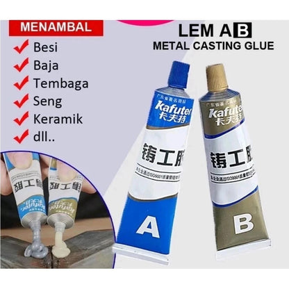 LEM EPOXY AB 20 Gram / Lem Penambal Besi 2 Komponen Lem Campur Tahan Panas Waterproof Lem Besi Super Kuat Tahan Benturan Resin Glue