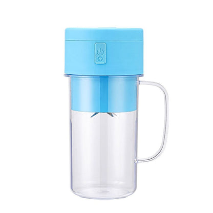 Blender Portable Mini + Sedotan Silicone / Juicer Cup 6 Mata Pisau Rechargeable / Botol Alat Pembuat Minuman Jus Buah Sayur Elektrik Tanpa Colok Listrik / Gelas Gagang Penggiling Juice Multifungsi / Travel Bottle Size