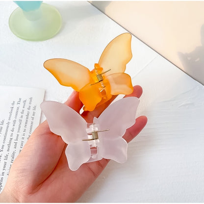 Jedai Rambut Bentuk Kupu-kupu / Butterfly Hair Clip Jepit Hiasan Kepala Anak Perempuan Ala Korea Warna Lucu / Aksesoris Fashion Import Jepitan Korean Style Bahan Tebal Anti Patah Styling Clip Acc Wanita Anak Dewasa Simple Elegan Jepital Mandi Model