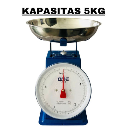 Timbangan Jarum Analog 5 10 15 20 Kg Dengan Mangkok / Kitchen Scale Alat Timbang Berat Garis Ukur Manual Buah Sayur Telur Kue Tepung Ikan Daging Bahan Besi Stainless Anti Karat / Peralatan Dapur Perlengkapan Rumah Tangga Pasar Warung Multifungsi Termurah