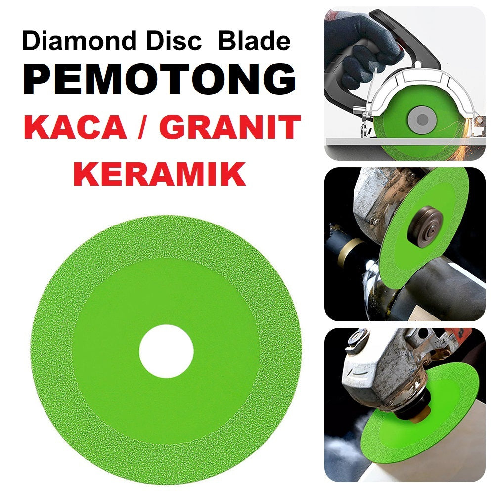 Mata Gerinda Pemotong Kaca Keramik Garnit Marmer Batu Akik Bevel Ubin Ketebalan 1mm Ultra Tipis Roda Cakram / Penghalus Pinggiran Pengasah Penajam Pisau Gergaji / Glass Cutting Grinding Disc Diamond Blade Presisi Circular Saw Alat Potong Baja Anti Karat