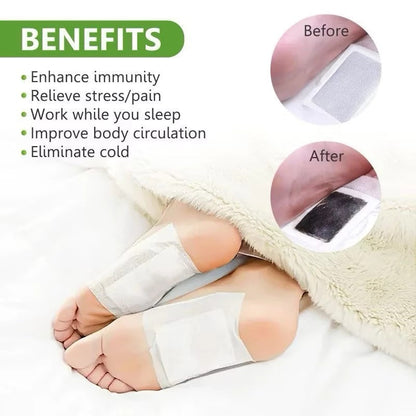 Deep Cleaning Foot Patch 10pcs / Koyo Kaki Detox Herbal Ramuan Terapi Penyerap Racun Penghilang Rasa Lelah Isi 10 Pcs / Obat Refleksi Kaki Bahan Tumbuhan Alami