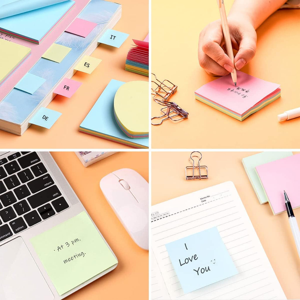 Sticky Notes Polos 76x76MM 100lembar Kertas Catatan Kecil Mini Note Stick Paper Pembatas Halaman Pengingat Tugas Pekerjaan Job Reminder Memo Pesan Tempel Komputer Meja Kerja Telepon Halaman Buku Warna Macaron Pastel Soft Colour