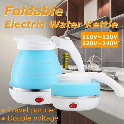 Teko Listrik Portable / Teko Lipat Mini Alat Pemanas Air 600ml Untuk Kopi Susu Teh Elektrik Low Watt / Folding Kettle Electric Bahan Silicone Berkualitas BPA FREE / Ketel Elektrik Untuk Travelling Camping Piknik Hiking Backpacker Travel Size Multifungsi