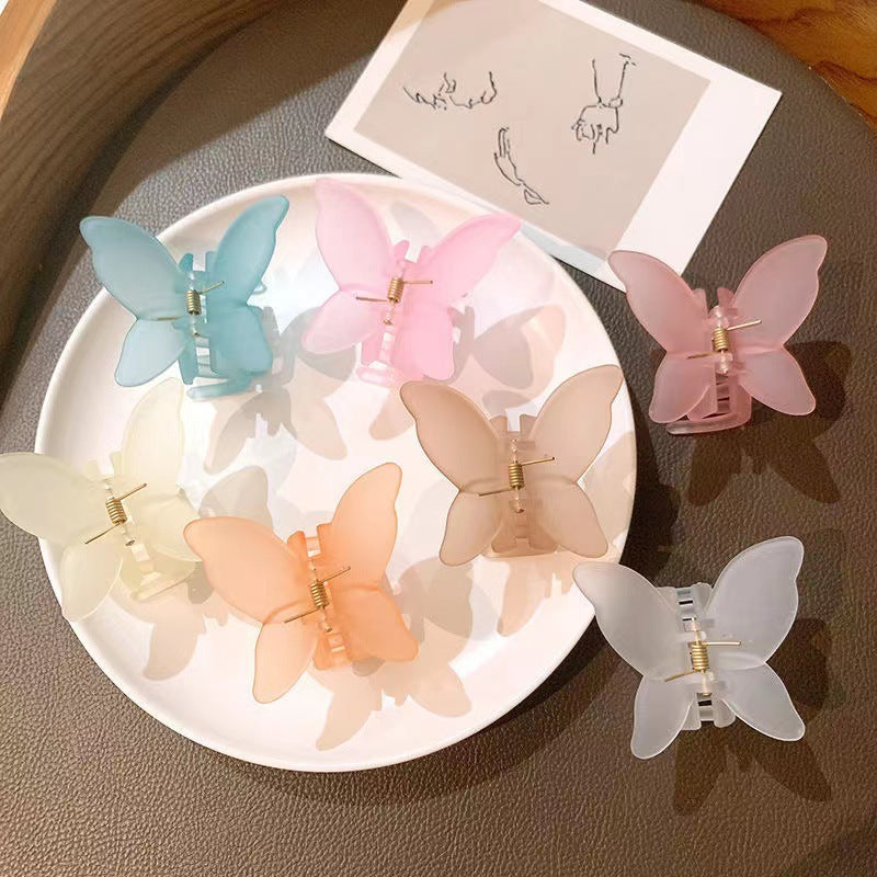 Jedai Rambut Bentuk Kupu-kupu / Butterfly Hair Clip Jepit Hiasan Kepala Anak Perempuan Ala Korea Warna Lucu / Aksesoris Fashion Import Jepitan Korean Style Bahan Tebal Anti Patah Styling Clip Acc Wanita Anak Dewasa Simple Elegan Jepital Mandi Model