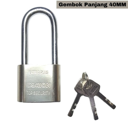 Gembok Camion 30 40 50 mm Leher Panjang & Pendek / Kunci Pengaman Safety Lock Anti Maling Pintu Rumah Pagar Kantor Ruko Toko Gudang Koper Motor Sepeda Mobil Box / Alat Keamanan Bahan Stainless Besi Baja Kuat Kokoh Berkualitas Anti Karat Multifungsi