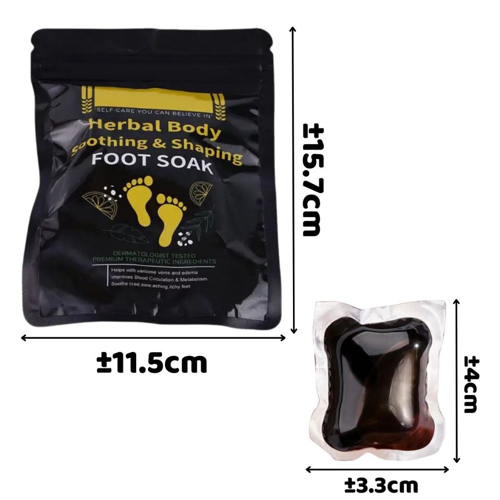 Herbal Body Soothing & Shaping Foot Soak Isi 8pcs / Detox Ramuan Terapi Pembakar Lemak Penyerap Racun Tubuh Pengencang Kulit Penghilang Stress Obat Refleksi Rendam Kaki Bahan Tumbuhan Alami Menurunkan Berat Badan Aliran Darah Meningkatkan Kualitas Tidur