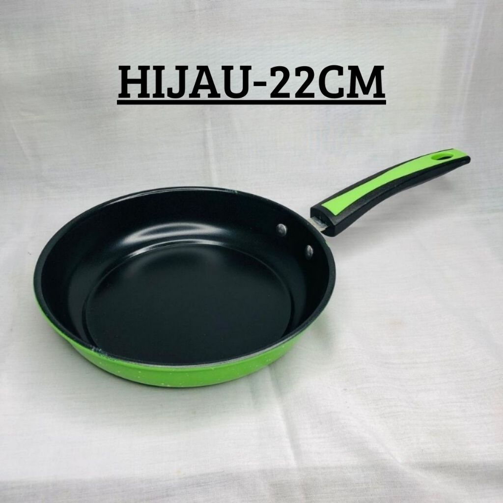 Teflon Serbaguna 18 CM Anti Lengket Frypan Ring - Alat Wajan Penggorengan Bentuk Bulat Gagang Panjang Untuk Goreng Tumis Rebus Non-stick / Panci Tempat Memasak Praktis Tahan Karat Food Grade / Peralatan Dapur Perlengkapan Rumah Tangga Multifungsi