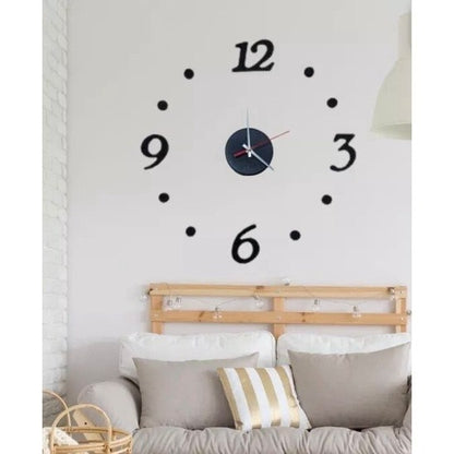 Jam Dinding Tempel DIY Analog 3D / Jam Angka Aesthetic Besar Tembok Manual / Giant Wall Clock Modern Silent Sweeping Movement Quartz Dekorasi Ruang Tamu Kamar Tidur Dapur Hias Dekor Unik Lucu