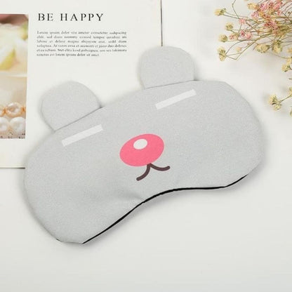 Penutup Mata Karakter Ekspresi / Sleeping Eye Mask / Masker Tutup Kantung Tidur Motif Boneka Lucu Bahan Halus Lembut / Eye Cover Cute Dengan Es Gel Pendingin Panas Rileksasi Untuk Travelling Pesawat Kereta Mobil Multifungsi