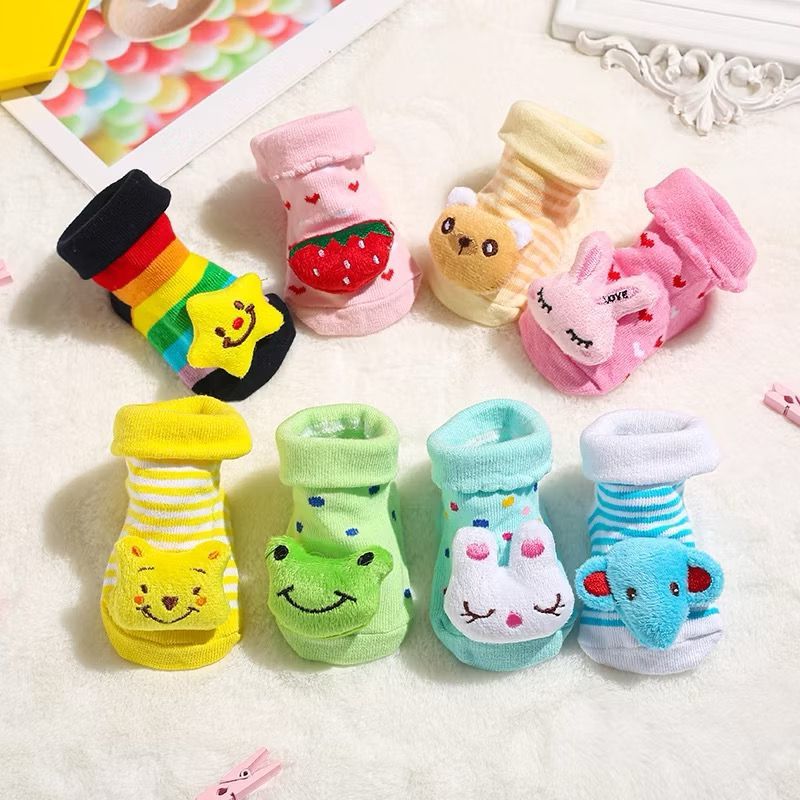 Kaos Kaki Anak 3D Pendek karakter Lucu / Baby Socks Kids Cute Alas Sepatu Bayi Bahan Lembut Nyaman Anti Slip Motif Hewan