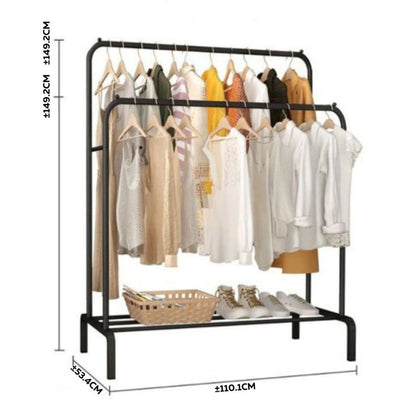 Rak Gantungan Baju / Double Big Stand Hanger /Gantungan Baju Stand Hanger Gawang Double Rack Stainless Anti Karat