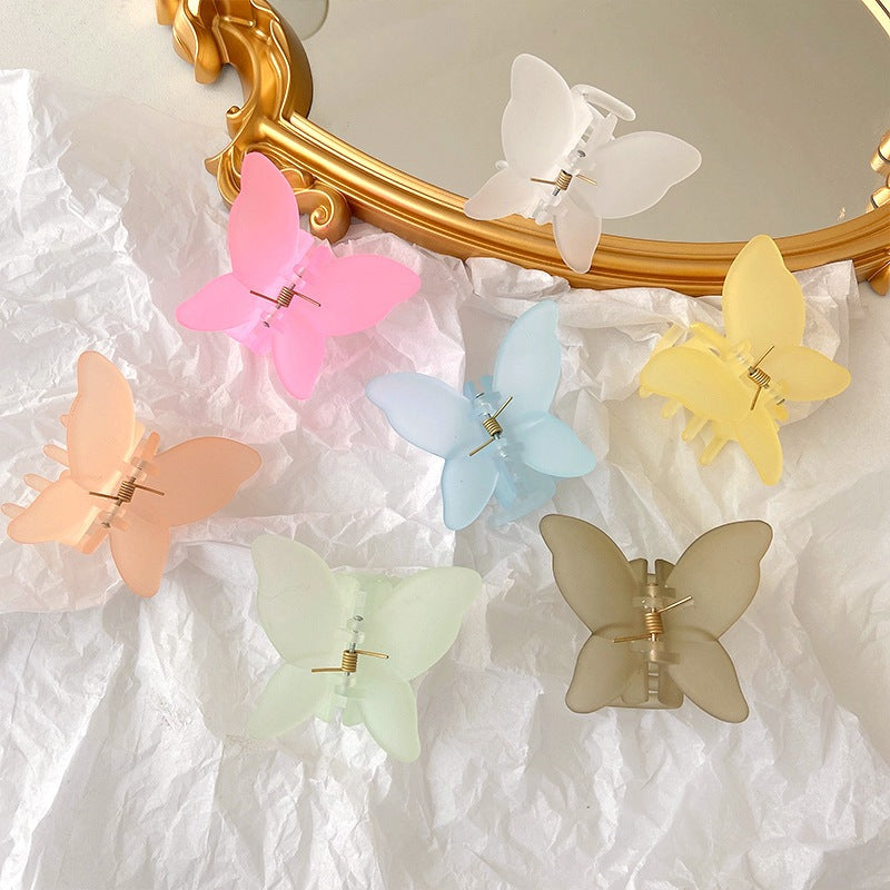 Jedai Rambut Bentuk Kupu-kupu / Butterfly Hair Clip Jepit Hiasan Kepala Anak Perempuan Ala Korea Warna Lucu / Aksesoris Fashion Import Jepitan Korean Style Bahan Tebal Anti Patah Styling Clip Acc Wanita Anak Dewasa Simple Elegan Jepital Mandi Model