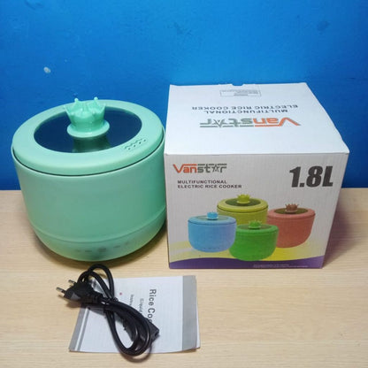 Mini Rice Cooker Elektrik 1.8L / Magic Com Touch Screen 450Watt Portable / Alat Masak Penanak Nasi Sayur Hot Pot Rebus Kukus Soup Shabu Steamboat Bubur Serbaguna / Panci Listrik Ala Korea Jepang Stainless Anti Lengket Multifungsi