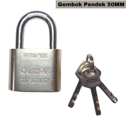 Gembok Camion 30 40 50 mm Leher Panjang & Pendek / Kunci Pengaman Safety Lock Anti Maling Pintu Rumah Pagar Kantor Ruko Toko Gudang Koper Motor Sepeda Mobil Box / Alat Keamanan Bahan Stainless Besi Baja Kuat Kokoh Berkualitas Anti Karat Multifungsi