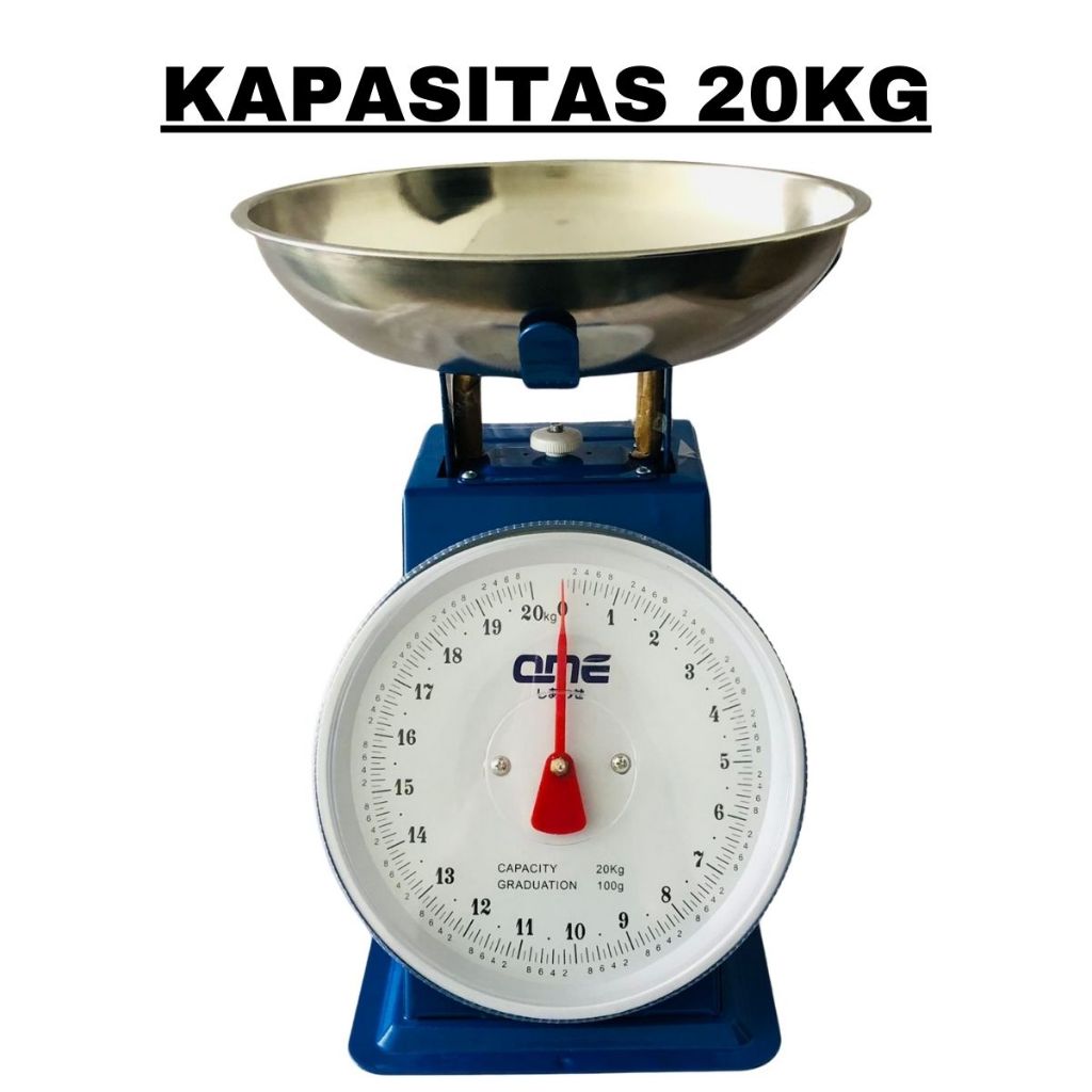 Timbangan Jarum Analog 5 10 15 20 Kg Dengan Mangkok / Kitchen Scale Alat Timbang Berat Garis Ukur Manual Buah Sayur Telur Kue Tepung Ikan Daging Bahan Besi Stainless Anti Karat / Peralatan Dapur Perlengkapan Rumah Tangga Pasar Warung Multifungsi Termurah