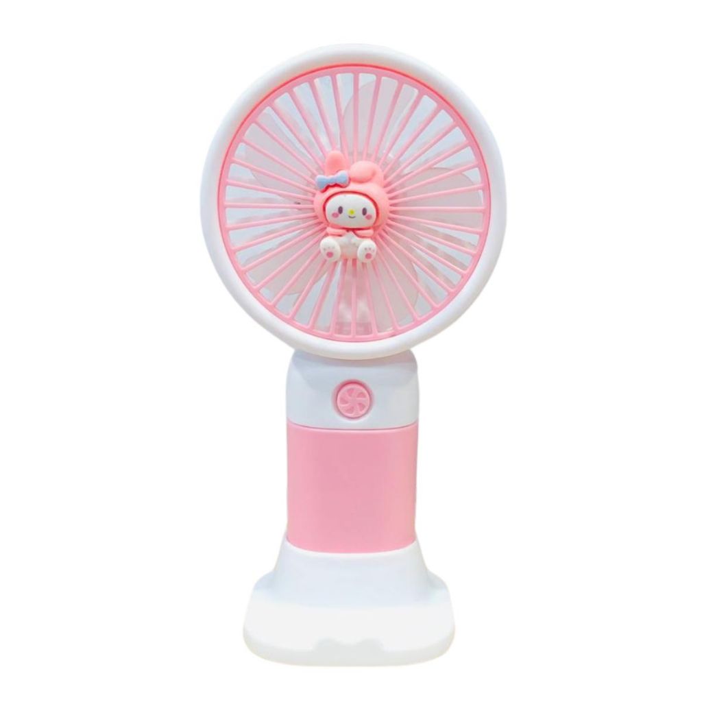 Kipas Angin Genggam Tangan Motif Karakter Lucu + Holder Penyangga HP / Handy Fan SX-117 Mini USB Cooling Fan Portable / Pendingin Rechargeable Elektrik Travel Size Travelling Outdoor Konser Piknik Pantai CFD Jogging Jalan Luar Ruangan Make Up Multifungsi