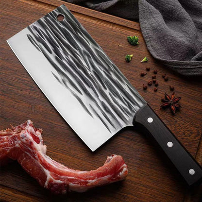 Pisau Dapur Pemotong Daging Sayur Buah Super Tajam / Chef Knife Japanese / Piso Koki Jepang Bahan Baja Stainless Tebal Anti Karat / Golok Alat Potong Cacah Cincang Tulang Iga Ikan Ayam Tukang Pasar Serbaguna Rekomendasi Berkualitas