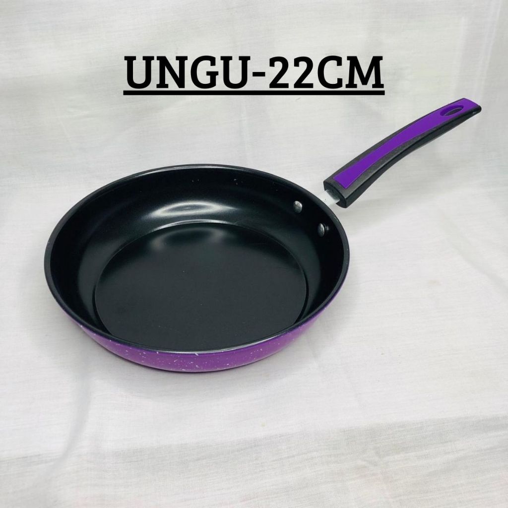 Teflon Serbaguna 18 CM Anti Lengket Frypan Ring - Alat Wajan Penggorengan Bentuk Bulat Gagang Panjang Untuk Goreng Tumis Rebus Non-stick / Panci Tempat Memasak Praktis Tahan Karat Food Grade / Peralatan Dapur Perlengkapan Rumah Tangga Multifungsi