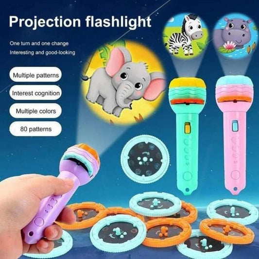 Mainan Anak Senter Proyektor Fun Flashlight Mainan Proyektor Gambar Mainan Edukasi Bayi 1 2 3 4 tahun