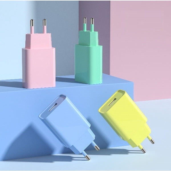 Adaptor Charger Macaron 3.1A Fast Charging - Kepala Batok Casan Kabel Charge Warna Pastel Soft Makaron Travel Adapter Colokan Hp Tablet Ipad Mofan Acc Accessories Mofana Mofanaccessories Accesories Termurah Grosir Dropship