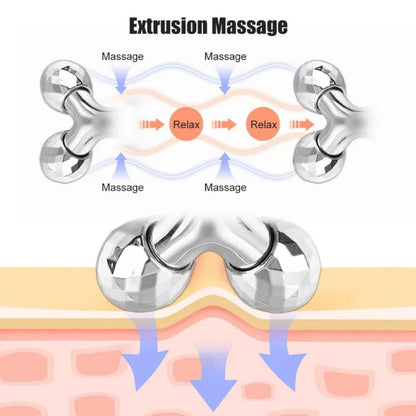 Alat Pijat Wajah Manual Putar 360 Derajat / 3D Massage Mini Roller Setrika Serum Penirus Pengangkat Pengencang Muka Lengan Leher Mata Kaki Paha Punggung / Alat Facial Stimulasi Skincare Perawatan Kecantikan Penyamar Kerutan Meremajakan Kulit Multifungsi