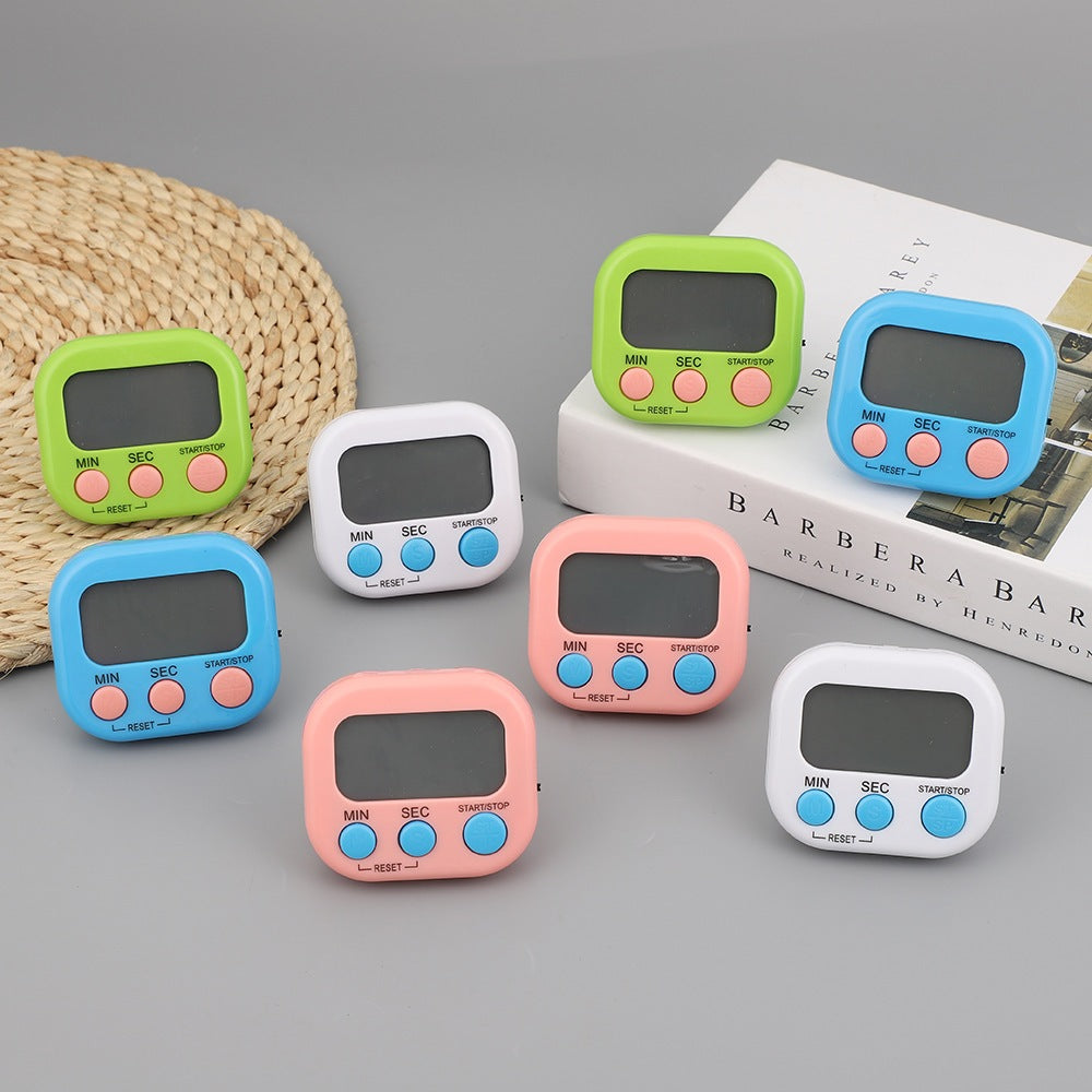 Timer Dapur Pengatur Waktu Masak Clock Stopwatch / Digital Kitchen LED Display Magnetic Alat Dapur Pengukur Timing Kematangan Memasak Merebus Oven Kue Makanan Tepat Waktu / Alarm Pengingat Belajar Olahraga Gym Berenang Lomba Hitung Mundur Multifungsi