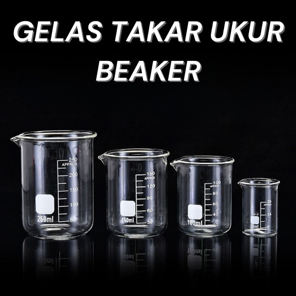 Gelas Ukur Erlenmeyer Model Labu Beaker Bahan Acrylic 250ml / Cup Takar Transparan Uji Cairan Kimia LAB Multifungsi