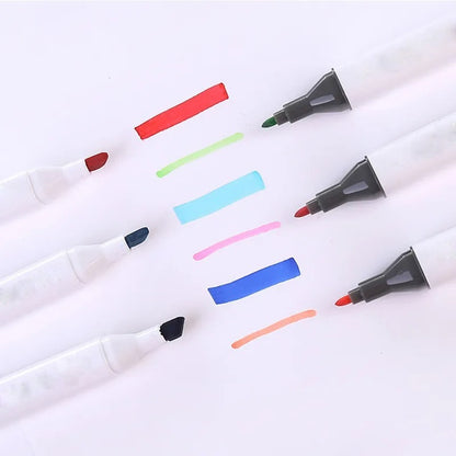 1 PACK Spidol Highlighter Marker Pen (isi 12 Warna) / 2in1 Stabilo Pena Papan Tulis Penanda Novel Buku Belajar Kalimat Penting 2 sisi Ujung Ganda 1Set HighLight Water Colour Ink Gel Merah Kuning Hijau Biru Pink