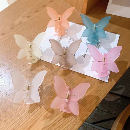 Jedai Rambut Bentuk Kupu-kupu / Butterfly Hair Clip Jepit Hiasan Kepala Anak Perempuan Ala Korea Warna Lucu / Aksesoris Fashion Import Jepitan Korean Style Bahan Tebal Anti Patah Styling Clip Acc Wanita Anak Dewasa Simple Elegan Jepital Mandi Model