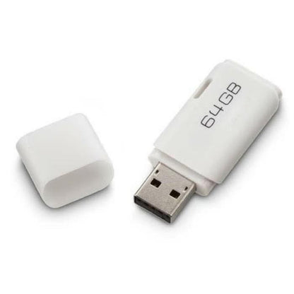 Flashdisk 64GB USB 64 GB Flash Disk Drive Transmemory Transfer Data Flashdish Murah Putih Komputer