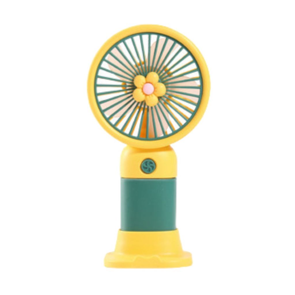 Kipas Angin Genggam Tangan Motif Bunga 2in1 + Holder Penyangga HP / Handy Mini Fan Portable Rechargeable Elektrik Karakter Lucu Travel Size Travelling Outdoor Konser Piknik Pantai Jogging CFD Jalan Luar Ruangan Make Up Skincare Kamar Emergency Multifungsi