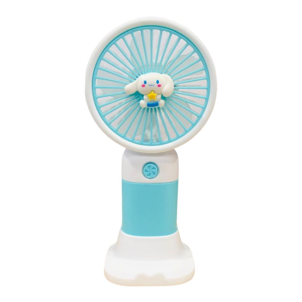 Kipas Angin Genggam Tangan Motif Karakter Lucu + Holder Penyangga HP / Handy Fan SX-117 Mini USB Cooling Fan Portable / Pendingin Rechargeable Elektrik Travel Size Travelling Outdoor Konser Piknik Pantai CFD Jogging Jalan Luar Ruangan Make Up Multifungsi