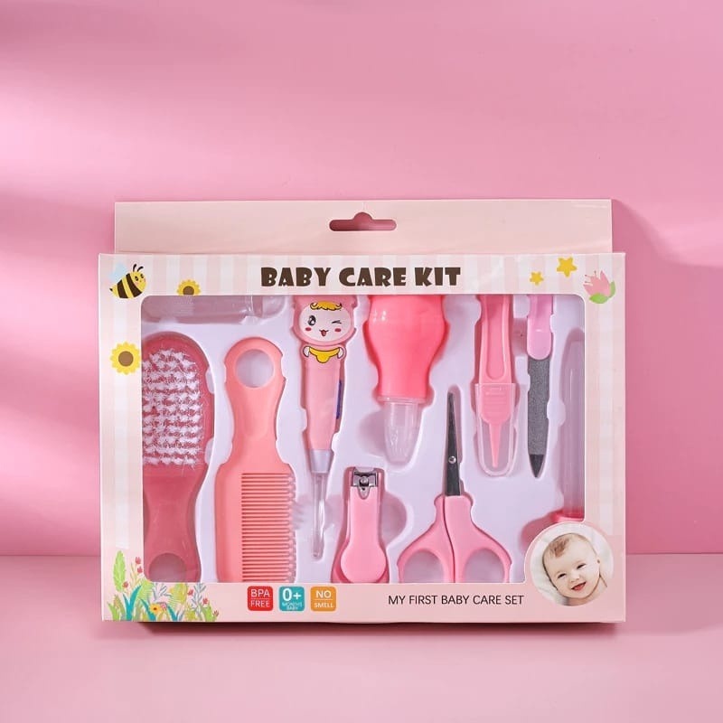 Baby Care Nail Kit Set Alat Perawatan Bayi 10in1 / Infant Healthcare Grooming 10 pcs Thermometer Sisir Gunting Pembersih Kuku Serbaguna / Set Perlengkapan Bayi Baru Lahir Kado Lahiran Newborn Gift Termurah Berkualitas