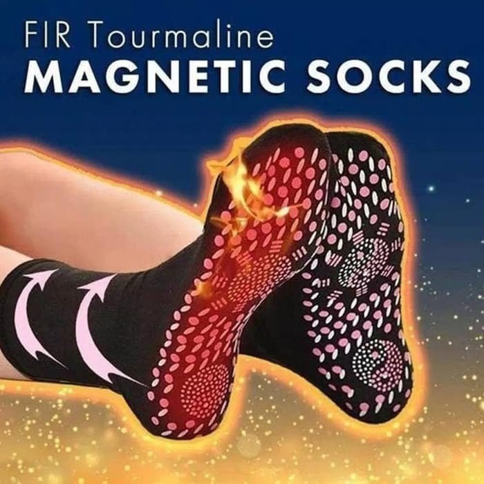 Kaos Kaki Terapi Magnetic Kesehatan Pemanas Tourmaline Foot Theraphy Pelancar Peredaran Darah Sirkulasi Pijat / Penghangat Telapak Kaki saat Musim Dingin Alas Karet Anti Slip