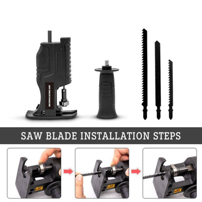 Gergaji Elektrik / Adaptor Reciprocating Jigsaw Portable Alat Pemotong Kayu Dahan Pohon Ranting Triplek Papan Multifungsi Bor Listrik / Konektor Electric Drill Peralatan Berkebun Perlengkapan Perkakas Mata Pisau Tajam Baja Saw Handle Gagang Anti Karat