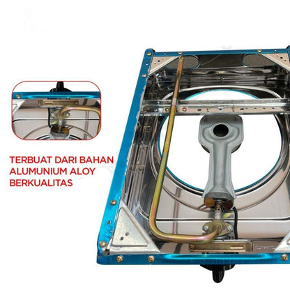 Kompor Gas Yamakawa 1 Tungku SNI YK-101 / Single Bruner Automatic Gas Stove / Alat Masak Tekanan Rendah Otomatis Bahan Stainless Alloy Anti Karat Super Kokoh Multifungsi / Peralatan Dapur Perlengkapan Rumah Tangga Hadiah Kado Pernikahan Hotpot Grill Shabu