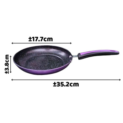 Teflon Serbaguna 18 CM Anti Lengket Frypan Ring - Alat Wajan Penggorengan Bentuk Bulat Gagang Panjang Untuk Goreng Tumis Rebus Non-stick / Panci Tempat Memasak Praktis Tahan Karat Food Grade / Peralatan Dapur Perlengkapan Rumah Tangga Multifungsi