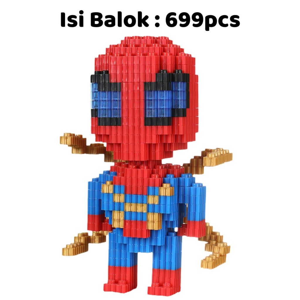 Lego Brick DIY 3D Karakter Kartun / Mainan Balok Susun Mini Motif Lucu / Mainan Edukasi Anak Melatih Ketangkasan Dan Kreativitas Anak / Nano Block Building Puzzle Hadiah Ulang Tahun Kado Goody bag Anak Sahabat Teman Pacar Koleksi Pajangan Hiasan Rumah