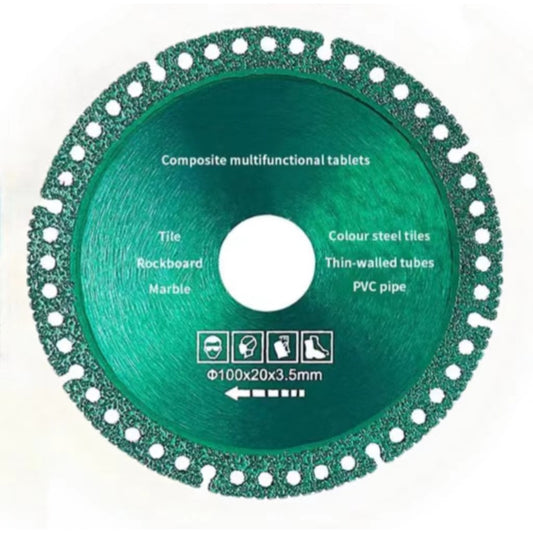 Mata Gerinda Keramik Bentuk Roda Diameter 100mm / Glass Cutting Disc / Cakram Pisau Gergaji Pemotong Ubin Kaca Marmer Batu Baja Pipa PVC Logam Serbaguna / Alat Ultra-tipis Bahan Berkualitas Super Tajam Tahan Karat Multifungsi Perkakas Tukang Bangunan