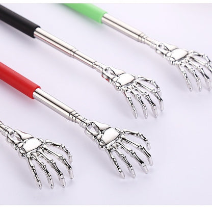 Alat Garuk Punggung Model Cakar Elang Stainless Steel Handy Telescopic Pocket Scratcher / Tongkat Penggaruk Tubuh Pundak Kaki Tangan Kepala Belakang Badan Anti Gatal / Eagle Back Scratcher Garukan Teleskopik Pijat Panjang Tarik Lipat Anti Karat Tahan Lama