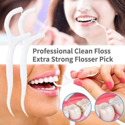 Pembersih Celah Gigi Benang Busur Tusuk Gigi Macromolecul [Isi 1 Box 50 Pcs] / Dental Floss Flosser Toothpick Pengangkat Kotoran Sela Gigi Steril Higienis