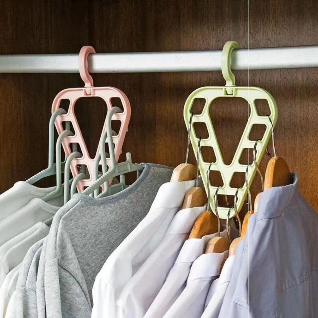 Hanger Love 9IN1 / Gantungan Baju Ajaib 9 Lubang / Magic Hanger Lemari Gantungan Serbaguna