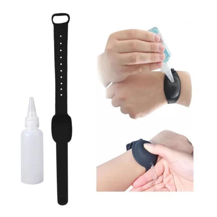 Gelang Hand Sanitizer Jam Tangan Pakai Bentuk Portable Gelang Kesehatan Pembersih Kuman Praktis Mudah Anti Virus