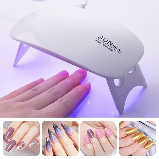 Nail Dryer Pengering Kutek LED / Alat Keringin Cat Kuku Gel Bahan ABS / Nail Polish Dryer Art / Lampu Sinar Ultraviolet Smart LED Perawatan Manicure Pedicure Kaki Tangan Kutek Gel Warna Glitter Magnetic Extention Portable Colok Powerbank Sunmini