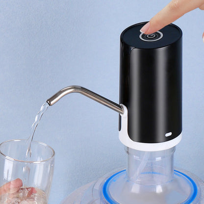 Pompa Galon Elektrik Q2 LED Colok Listrik / Dispenser Air Minum Otomatis Water Pump Electric Wireless Listrik Food Grade Silicone Selang Keran Botol Air Galon