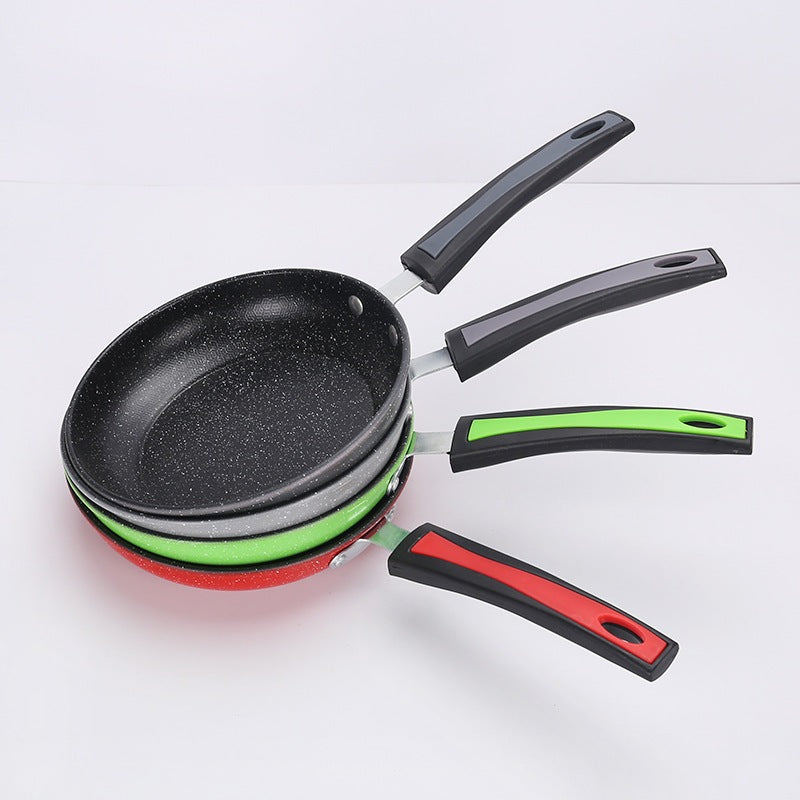 Teflon Serbaguna 18 CM Anti Lengket Frypan Ring - Alat Wajan Penggorengan Bentuk Bulat Gagang Panjang Untuk Goreng Tumis Rebus Non-stick / Panci Tempat Memasak Praktis Tahan Karat Food Grade / Peralatan Dapur Perlengkapan Rumah Tangga Multifungsi