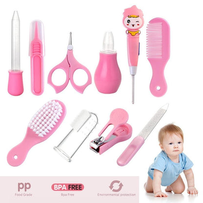 Baby Care Nail Kit Set Alat Perawatan Bayi 10in1 / Infant Healthcare Grooming 10 pcs Thermometer Sisir Gunting Pembersih Kuku Serbaguna / Set Perlengkapan Bayi Baru Lahir Kado Lahiran Newborn Gift Termurah Berkualitas