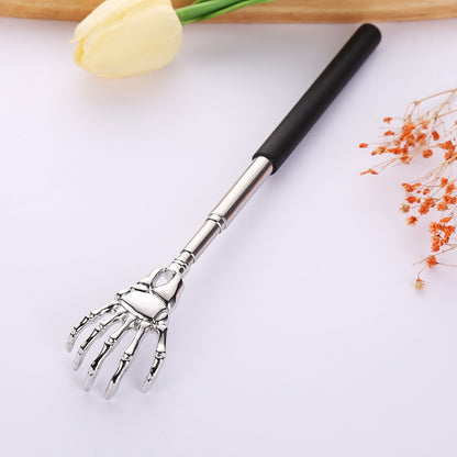 Alat Garuk Punggung Model Cakar Elang Stainless Steel Handy Telescopic Pocket Scratcher / Tongkat Penggaruk Tubuh Pundak Kaki Tangan Kepala Belakang Badan Anti Gatal / Eagle Back Scratcher Garukan Teleskopik Pijat Panjang Tarik Lipat Anti Karat Tahan Lama