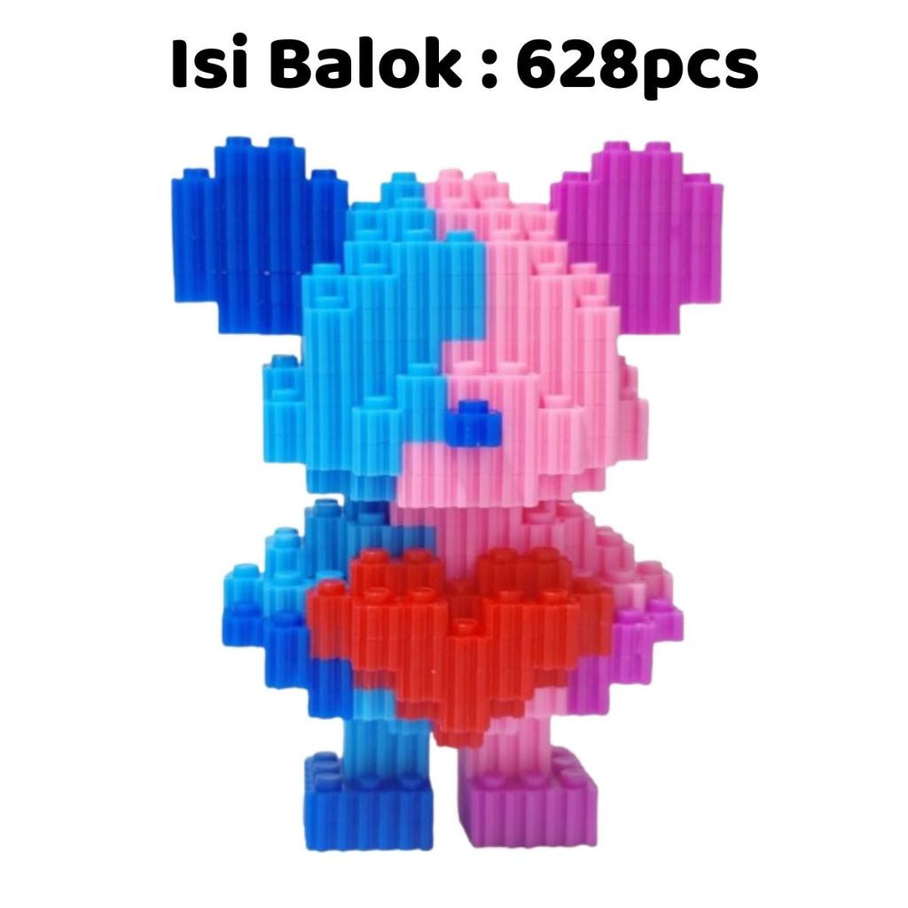 Lego Brick DIY 3D Karakter Kartun / Mainan Balok Susun Mini Motif Lucu / Mainan Edukasi Anak Melatih Ketangkasan Dan Kreativitas Anak / Nano Block Building Puzzle Hadiah Ulang Tahun Kado Goody bag Anak Sahabat Teman Pacar Koleksi Pajangan Hiasan Rumah